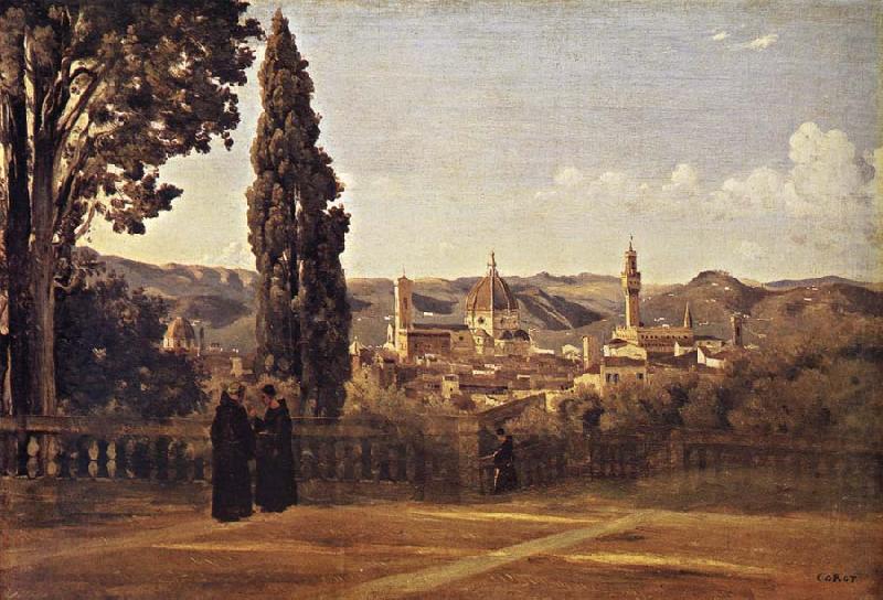 Corot Camille Florence Since the Gardens of Boboli china oil painting image
